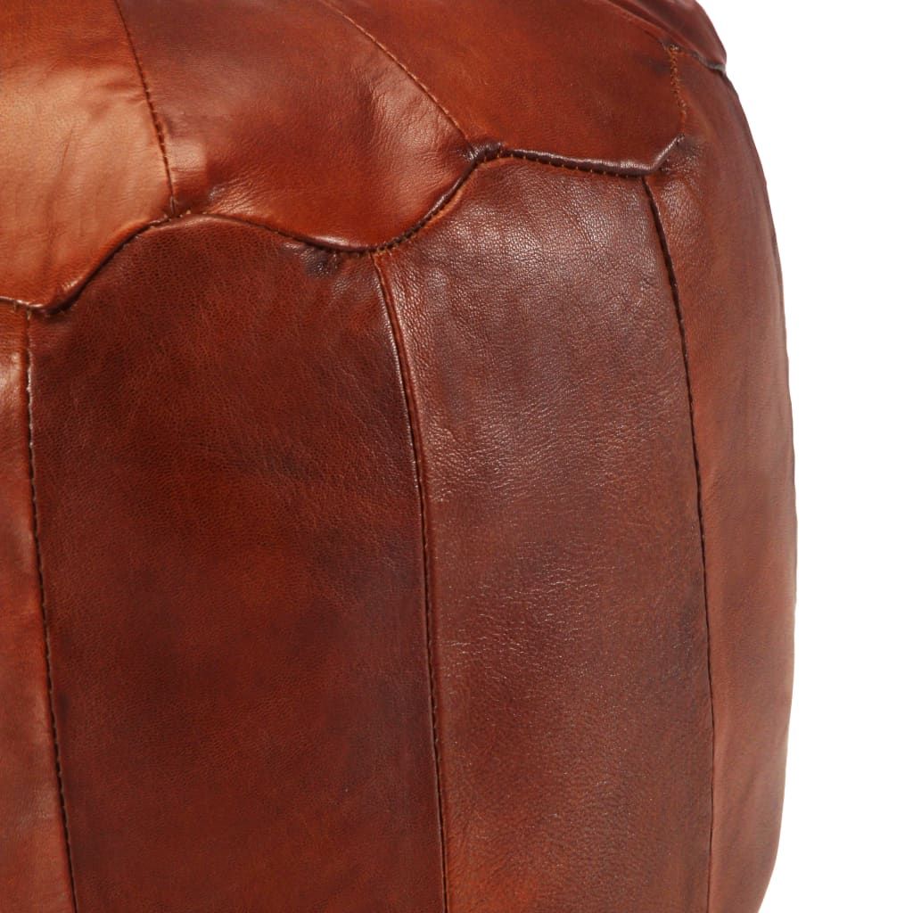 Pouf Tanno 40x35 cm in Vera Pelle di Capra vidaXL