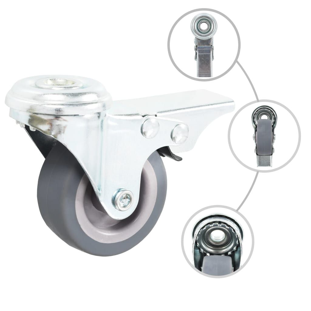 Ruote Girevoli con Foro per Bullone 16 pz 50 mm vidaXL