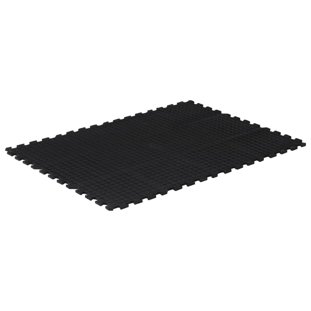 Piastrella per Pavimenti in Gomma Nera 12 mm 90x120 cm vidaXL