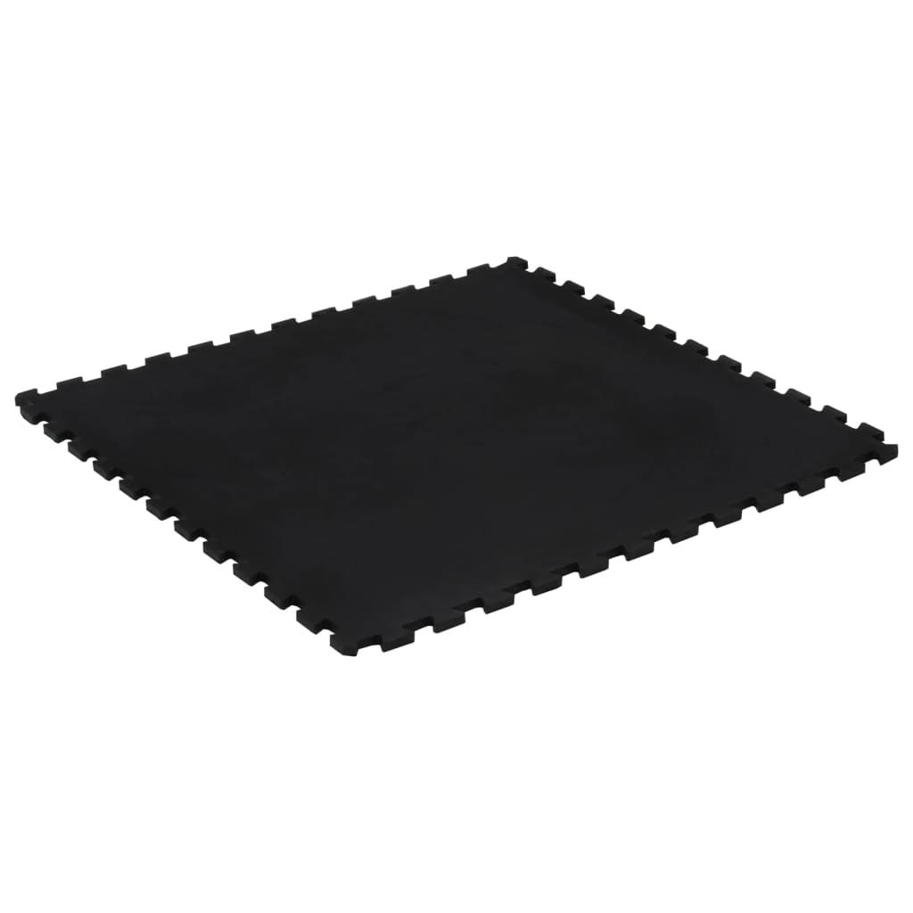 Piastrella per Pavimenti in Gomma Nera 12 mm 100x100 cm vidaXL