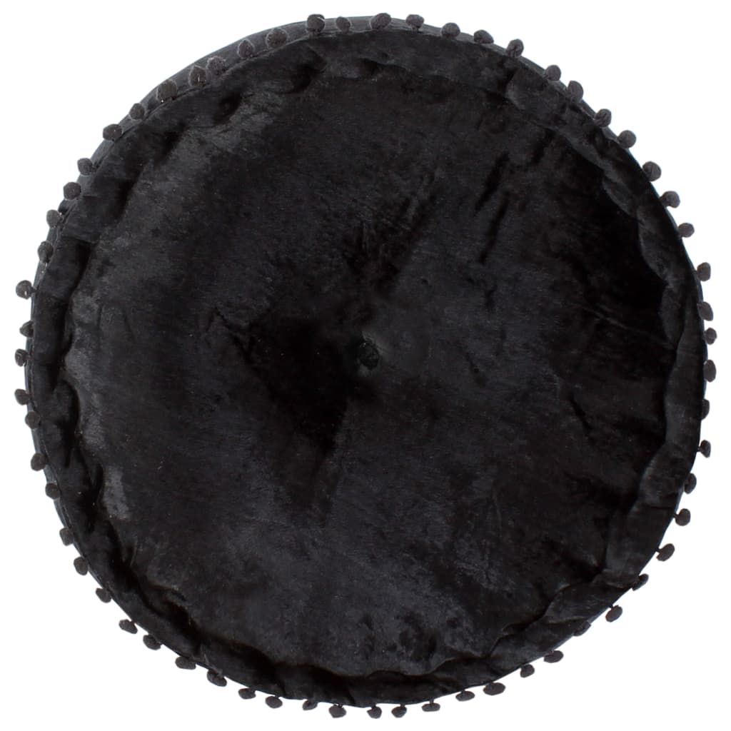Pouf Rotondo in Velluto 40x20 cm Antracite vidaXL