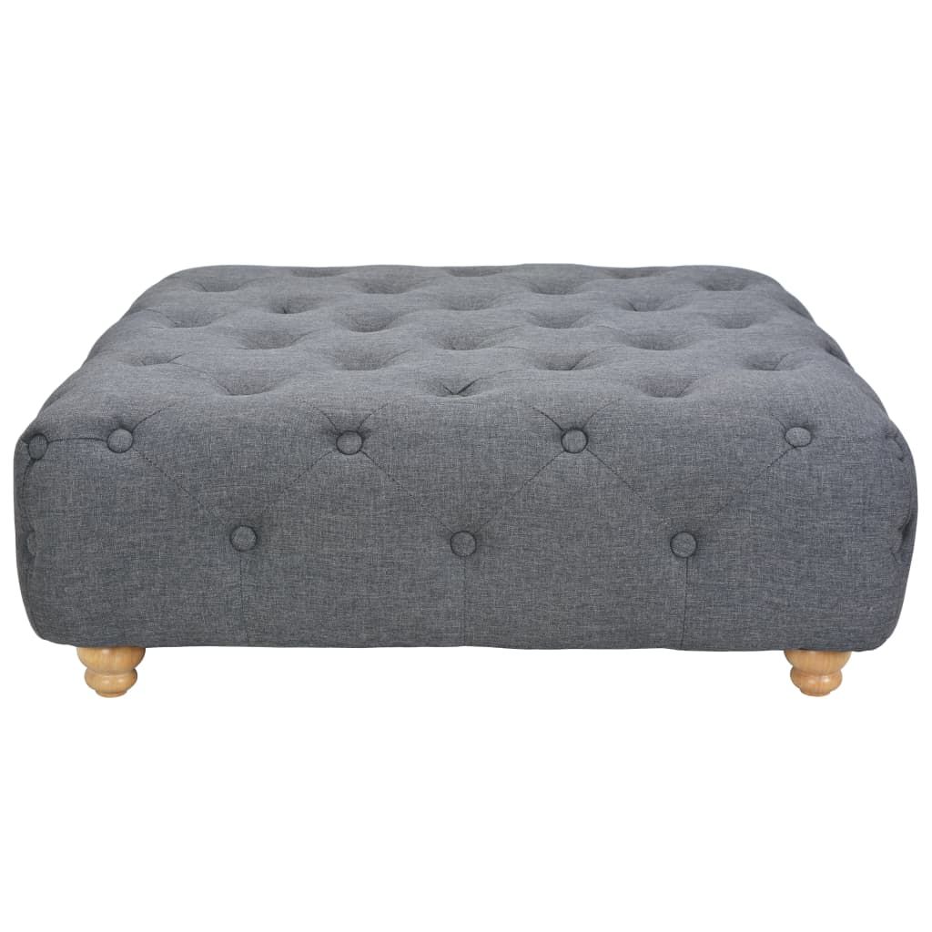 Pouf in Tessuto 80x80x30 cm Grigio Scuro vidaXL
