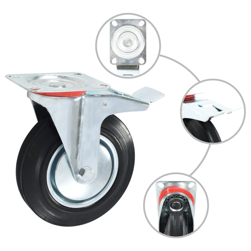 Ruote Girevoli 8 pz 200 mm vidaXL