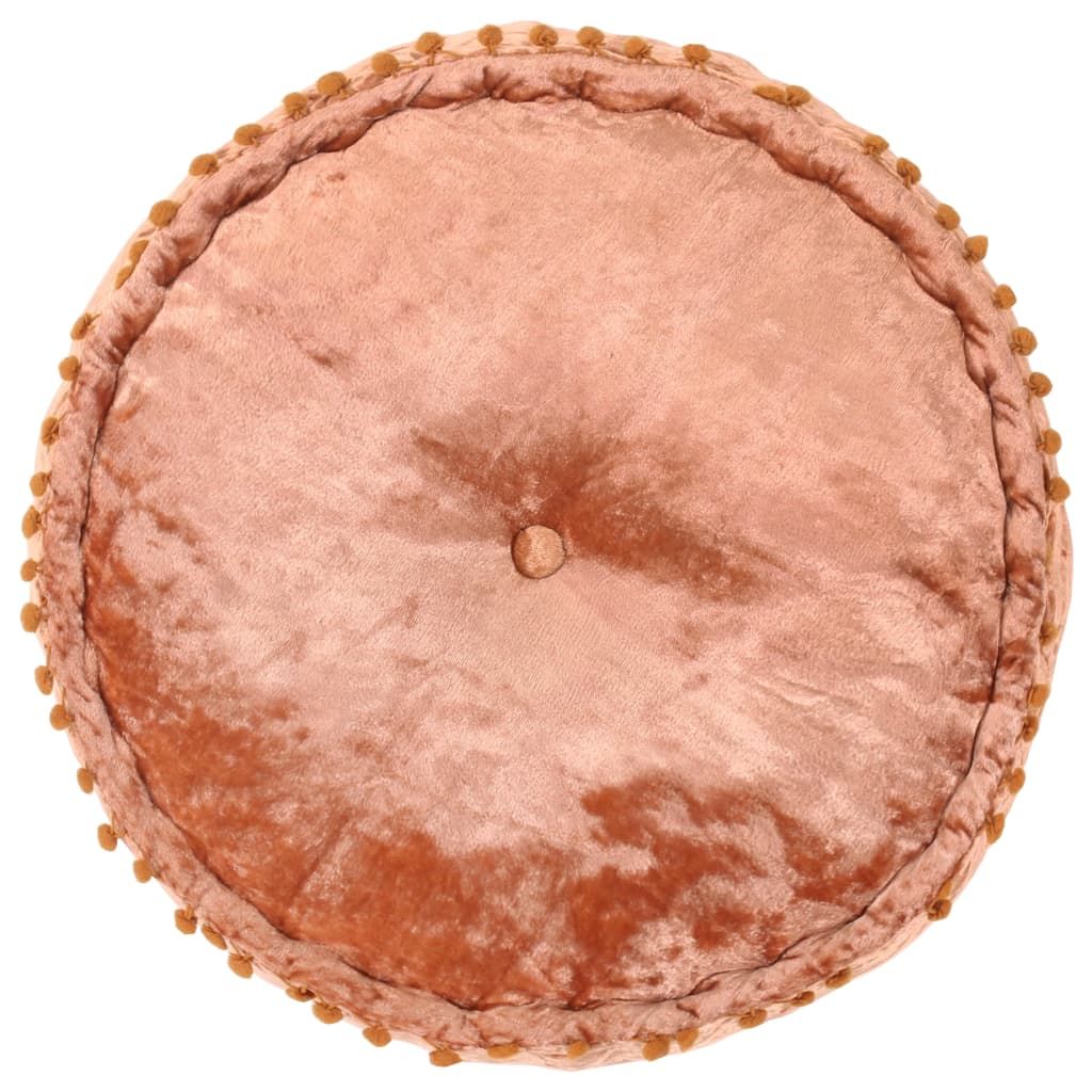 Pouf Rotondo in Velluto 40x20 cm Ruggine vidaXL