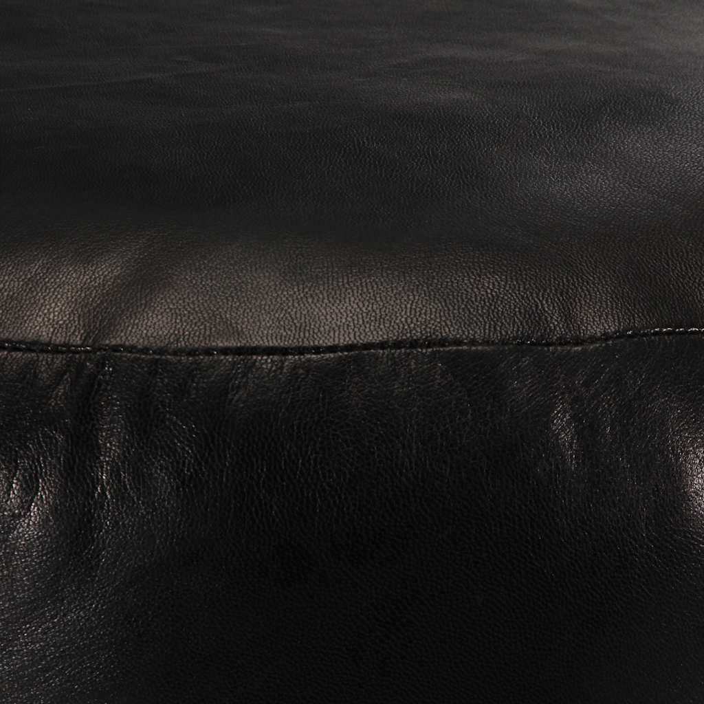 Pouf Nero 60x30 cm in Vera Pelle di Capra vidaXL