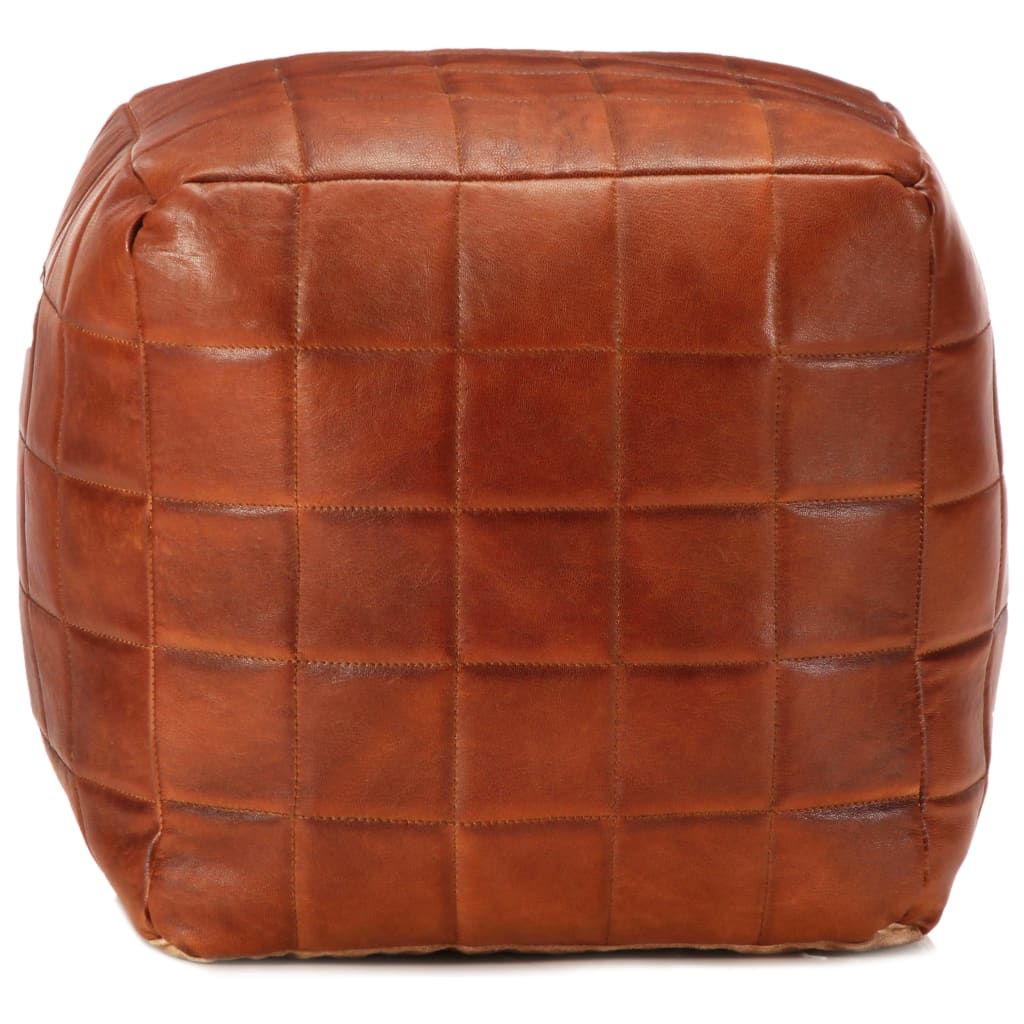 Pouf Tanno 40x40x40 cm in Vera Pelle di Capra vidaXL