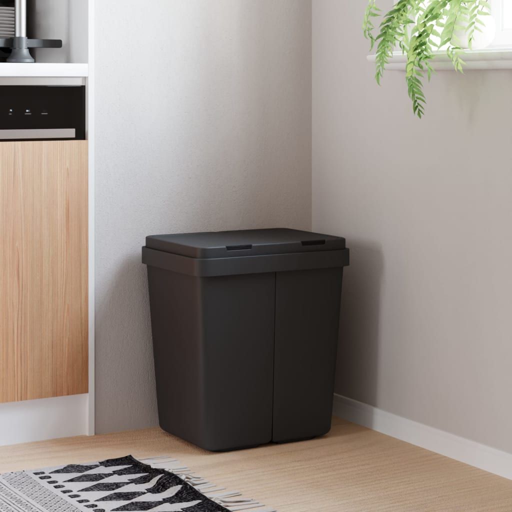 Cestino Doppio Antracite 2x25 L vidaXL