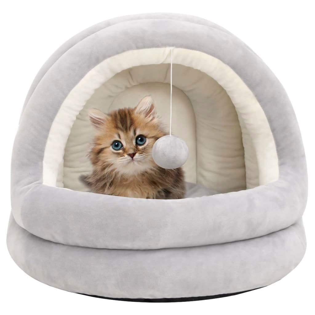 Letto per Gatti 40x40x35 cm Grigio e Crema vidaXL