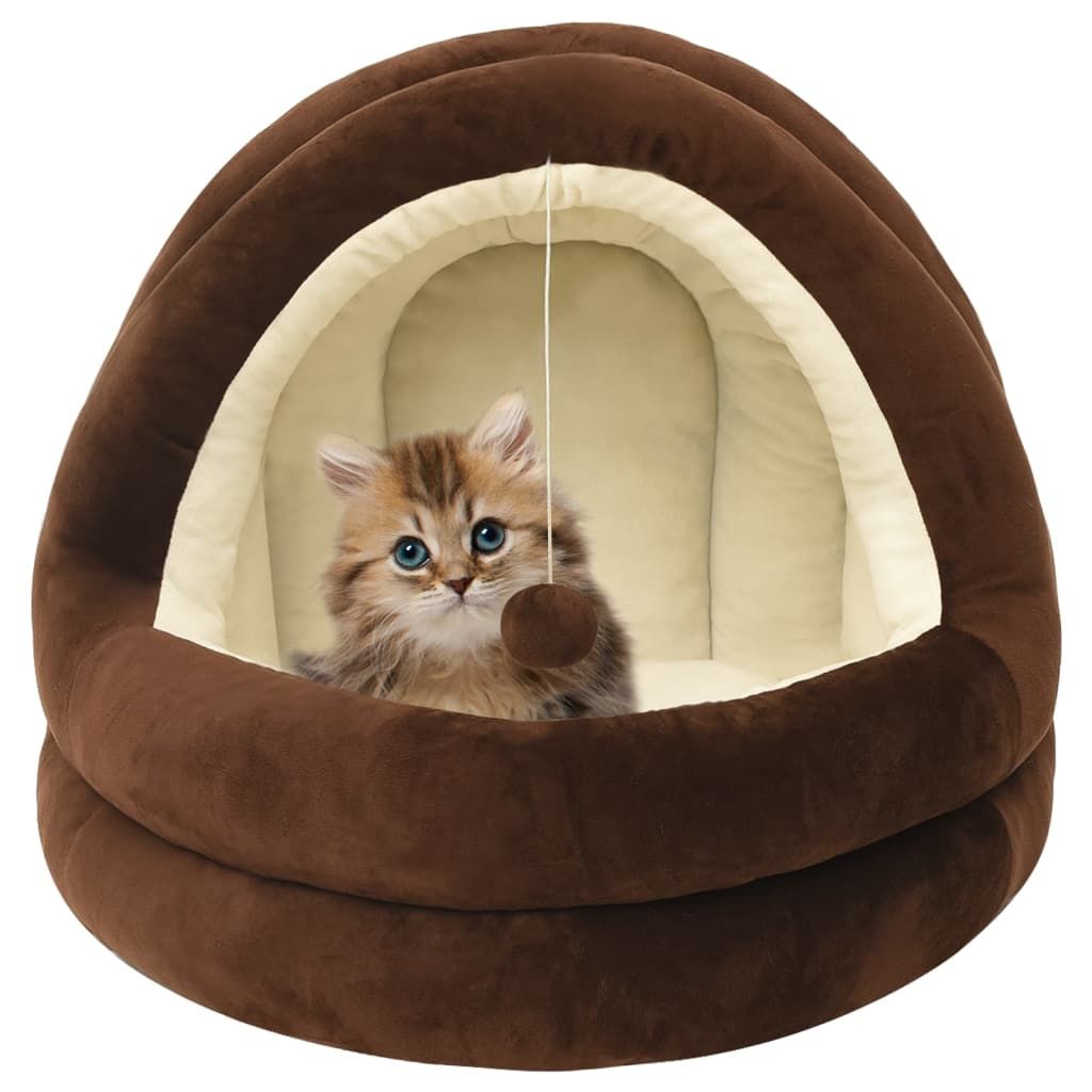 Letto per Gatti 50x50x45 cm Marrone e Crema vidaXL