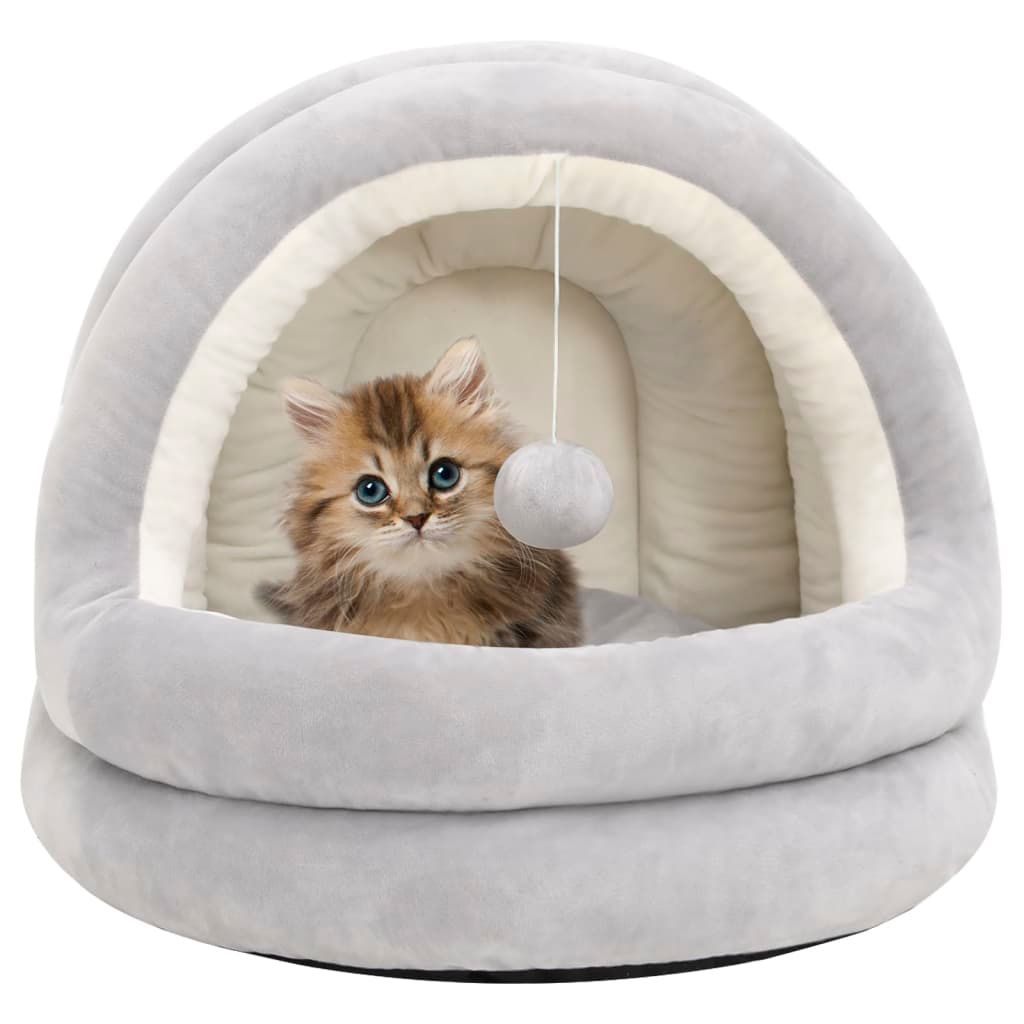 Letto per Gatti 50x50x45 cm Grigio e Crema vidaXL