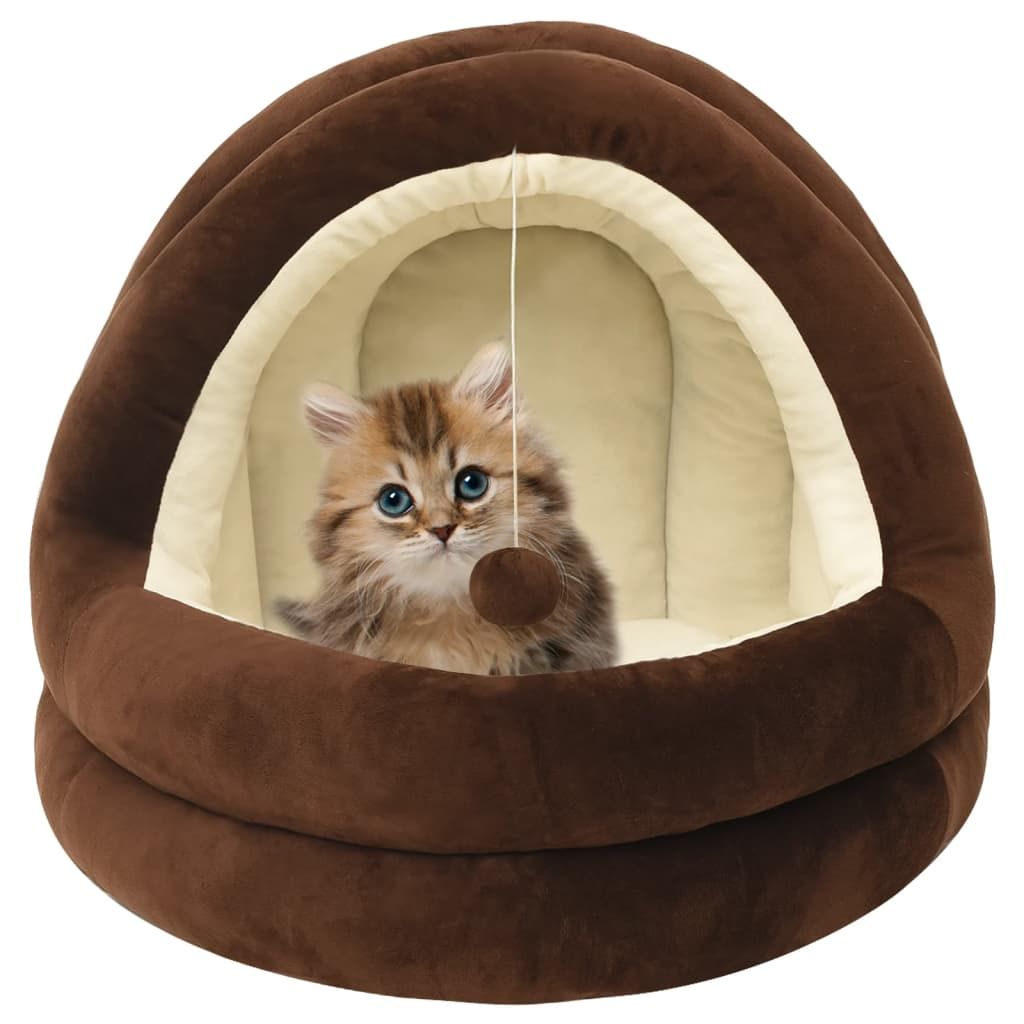 Letto per Gatti 40x40x35 cm Marrone e Crema vidaXL