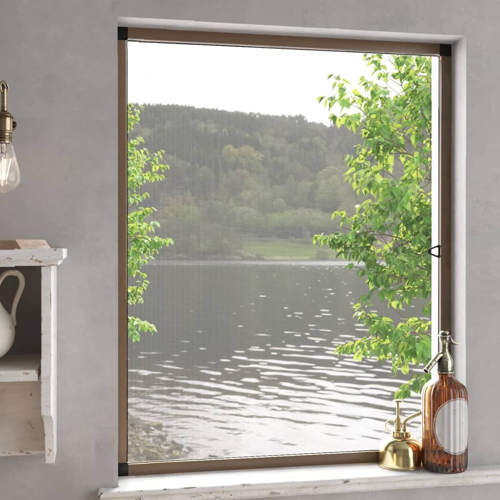 Zanzariera per Finestre Marrone 80x100 cm vidaXL