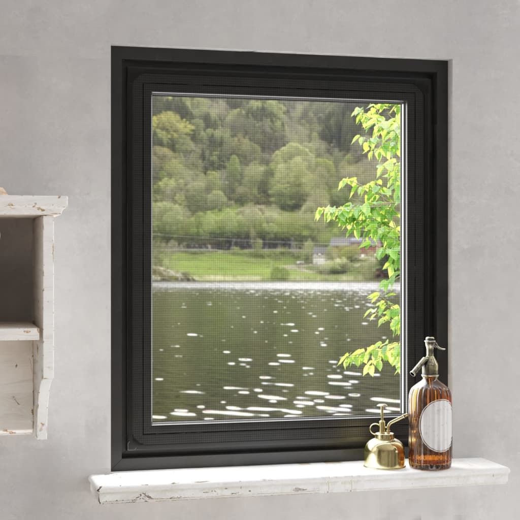 Zanzariera Magnetica per Finestre Antracite 100x120 cm vidaXL