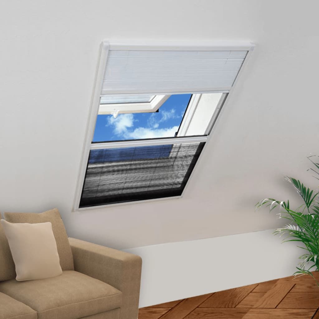 Zanzariera Plissettata in Alluminio 60x80 cm con Tendina vidaXL