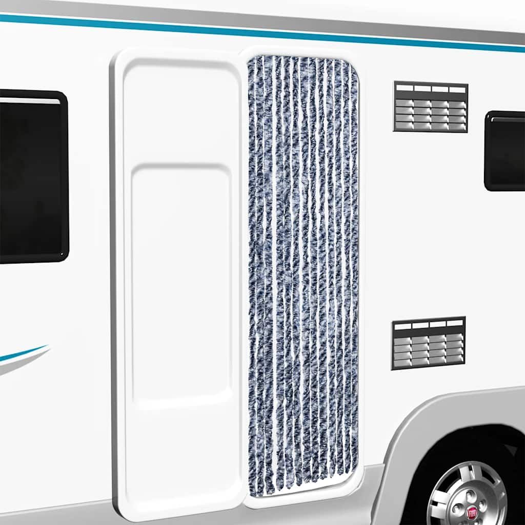 Zanzariera Blu Bianco e Argento 56x185 cm Ciniglia vidaXL