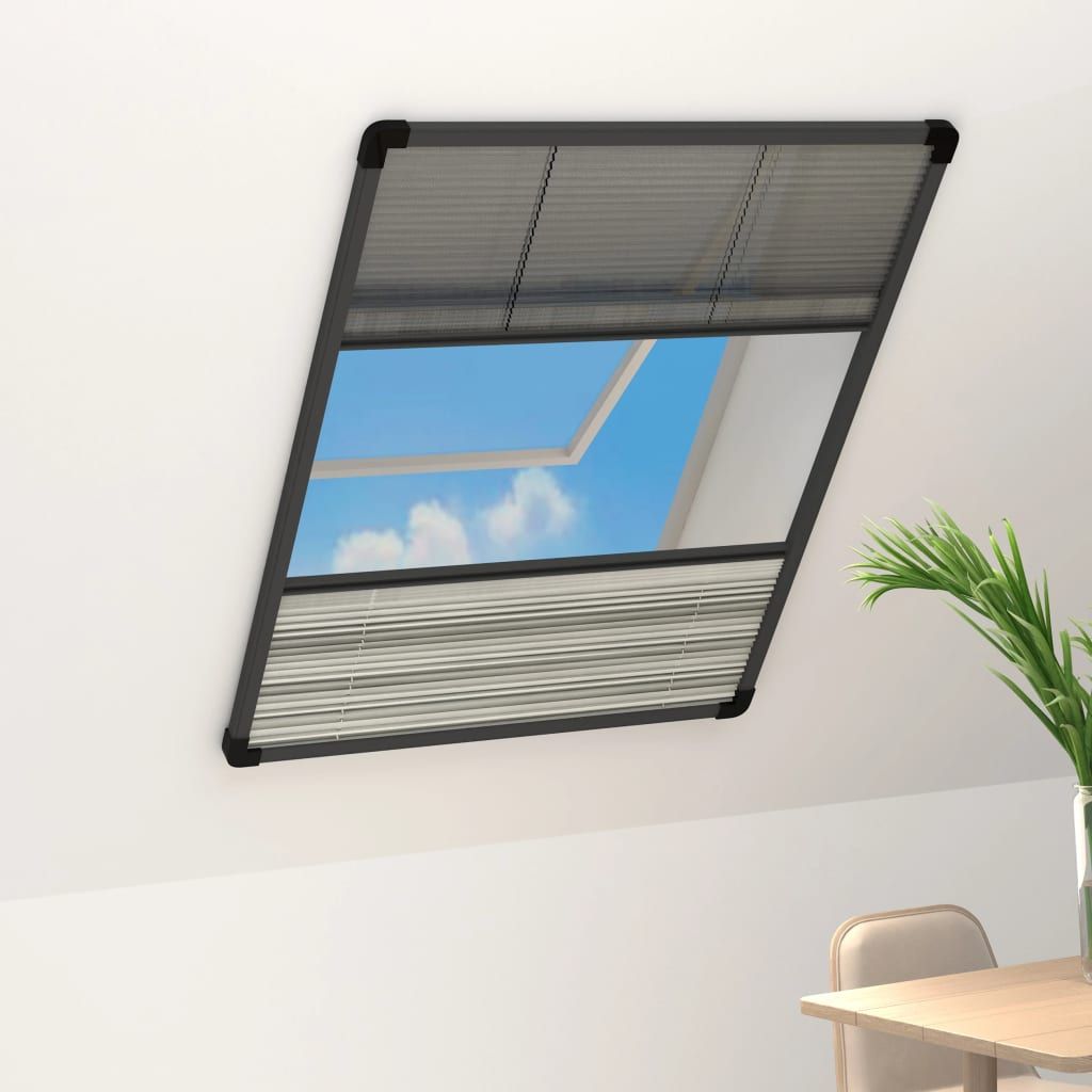 Zanzariera Plissettata in Alluminio 60x80 cm con Tendina vidaXL