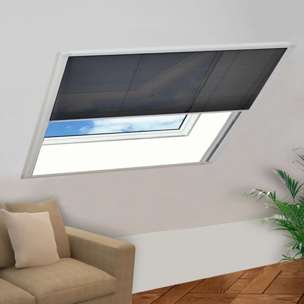 Zanzariera Plissettata per Finestre in Alluminio 120x120 cm vidaXL