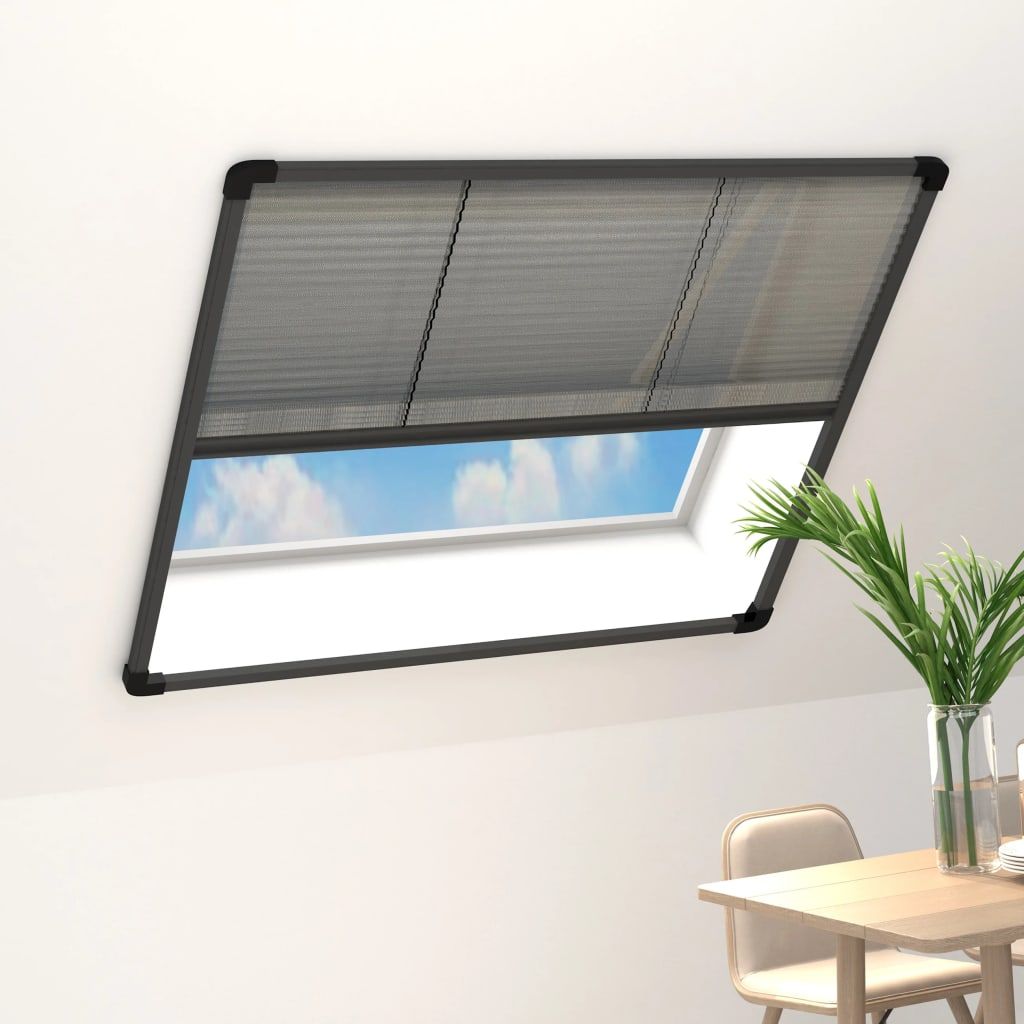 Zanzariera Plissettata per Finestre in Alluminio 120x120 cm vidaXL