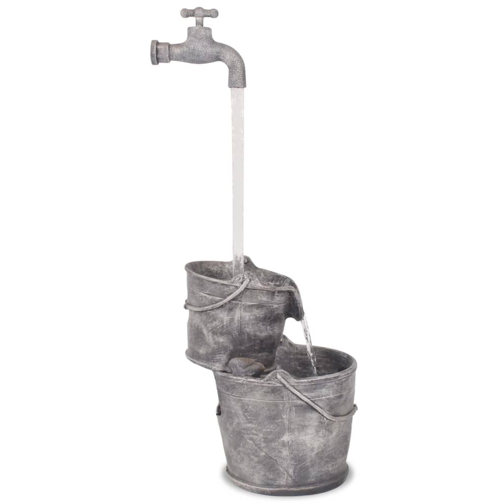 Fontana Decorativa con Rubinetto e Secchi in Poliresina vidaXL