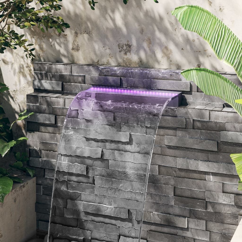 Sfioratore a Cascata con LED RGB Acrilico 60 cm vidaXL