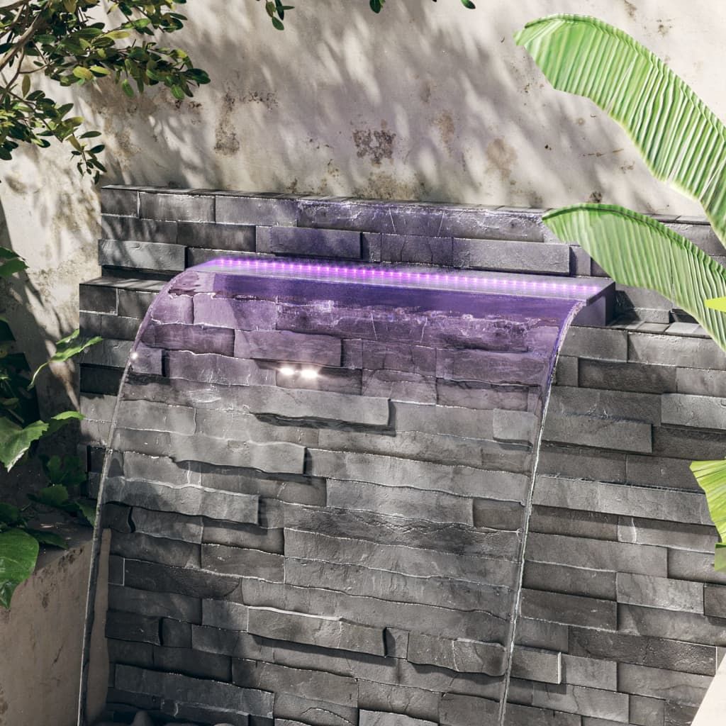 Sfioratore a Cascata con LED RGB Acrilico 90 cm vidaXL