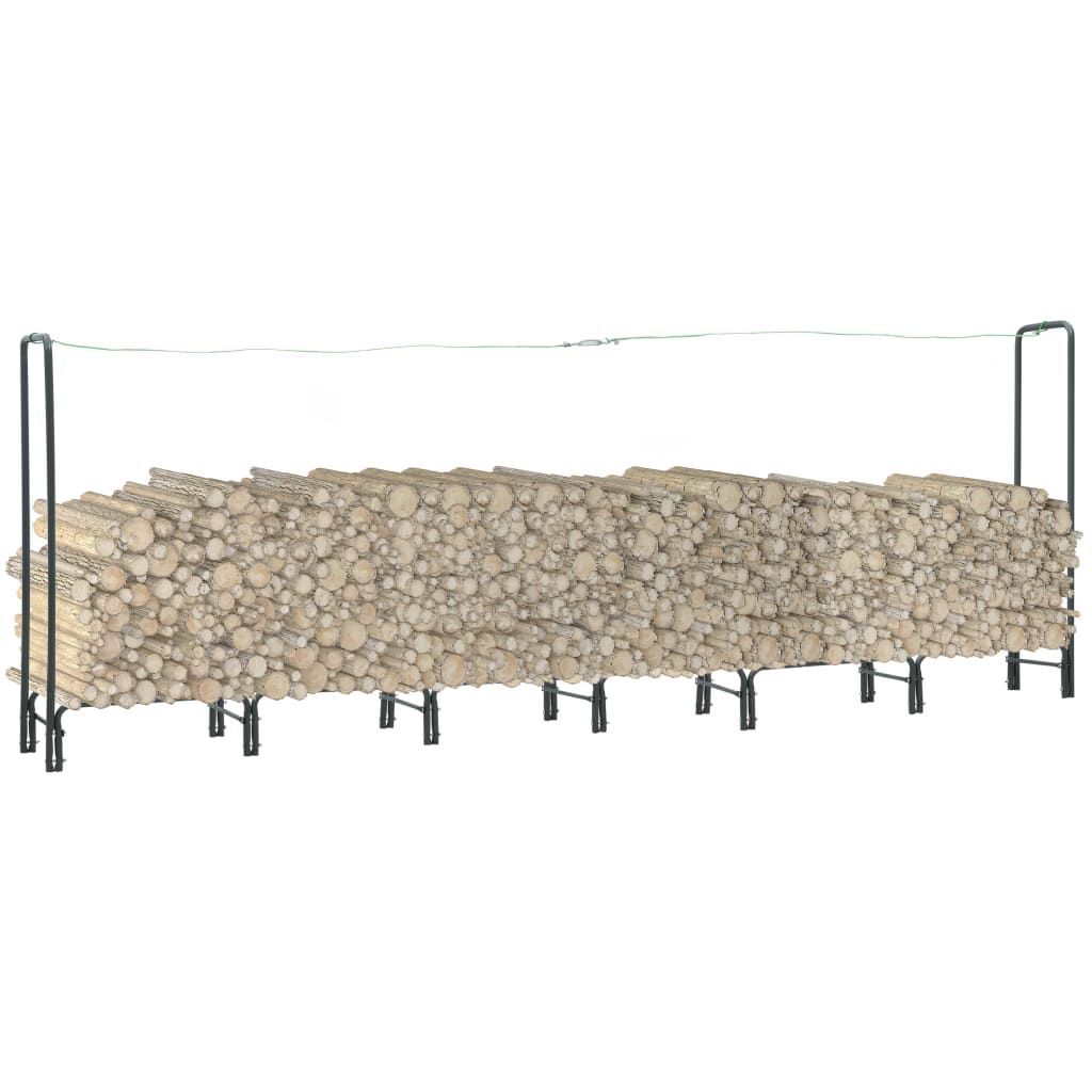 Rastrelliera per Legna da Ardere Antracite 360x35x120cm Acciaio vidaXL
