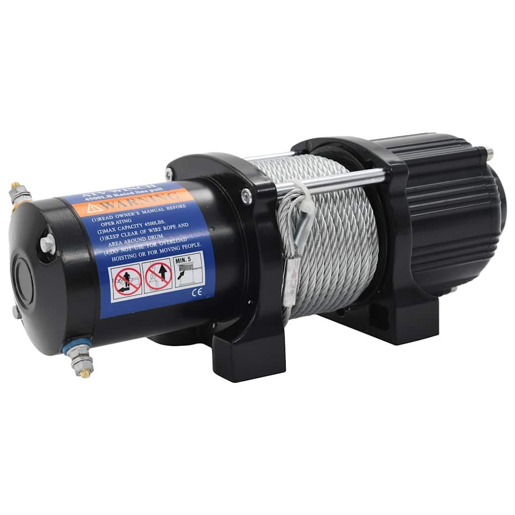 Verricello Elettrico 12 V 4500 lbs 2040 kg con Telecomando vidaXL