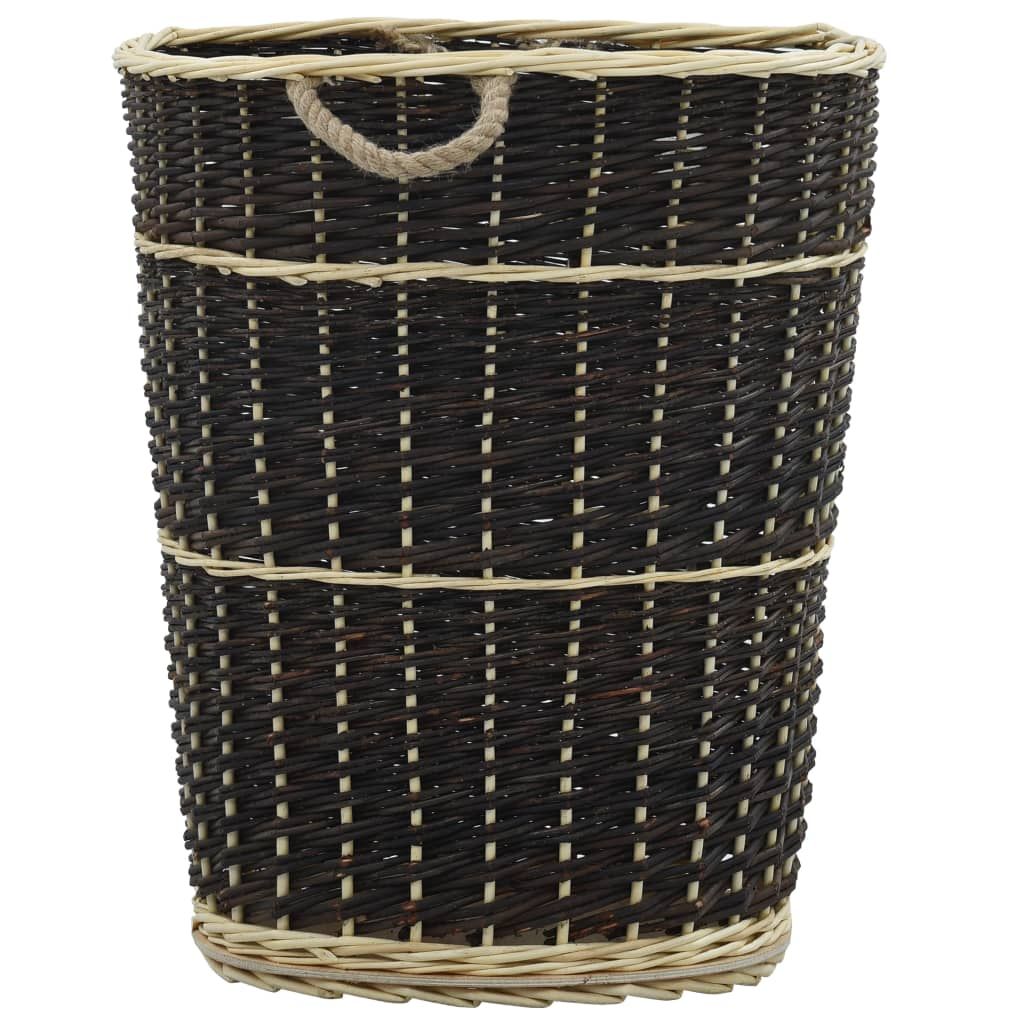 Cesta per Legna con Spallacci 57x51x69cm Salice Naturale vidaXL