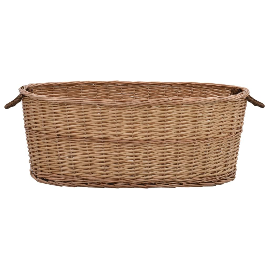 Cesta per Legna con Maniglie 88x57x34cm Salice Naturale vidaXL