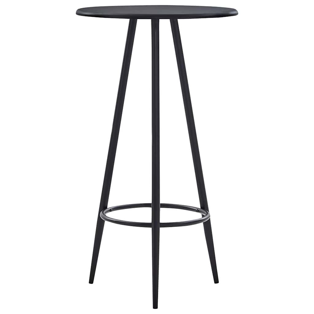 Set da Bar 3 pz in Plastica Nero vidaXL