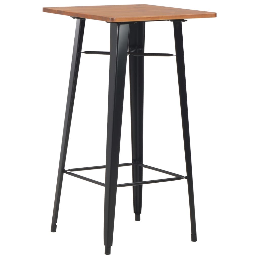 Set da Bar 3 pz in Acciaio Marrone Nero vidaXL