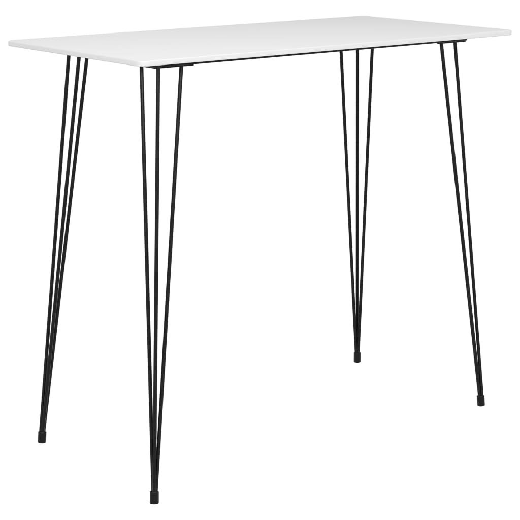 Set da Bar 7 pz Bianco e Grigio vidaXL