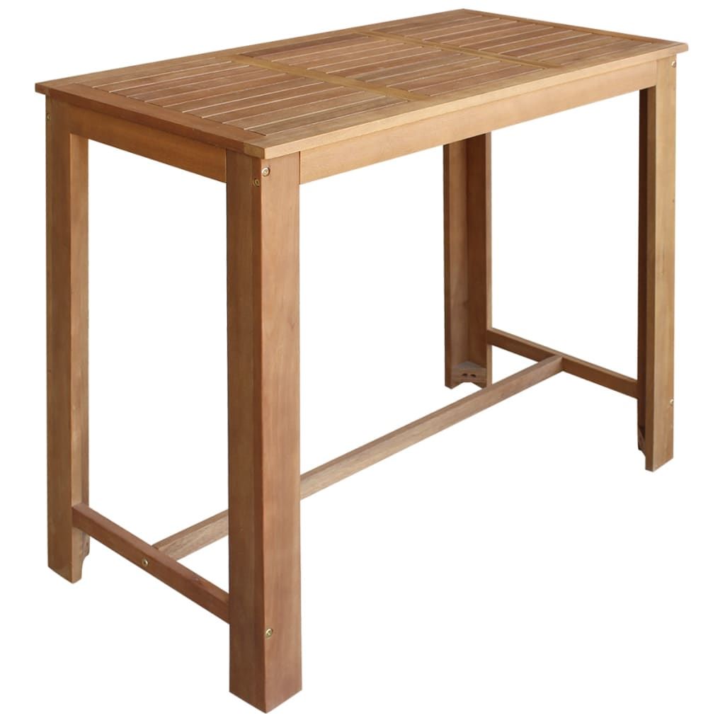 Tavolo e Sedie da Bar Set 5 pz in Legno Massello di Acacia vidaXL
