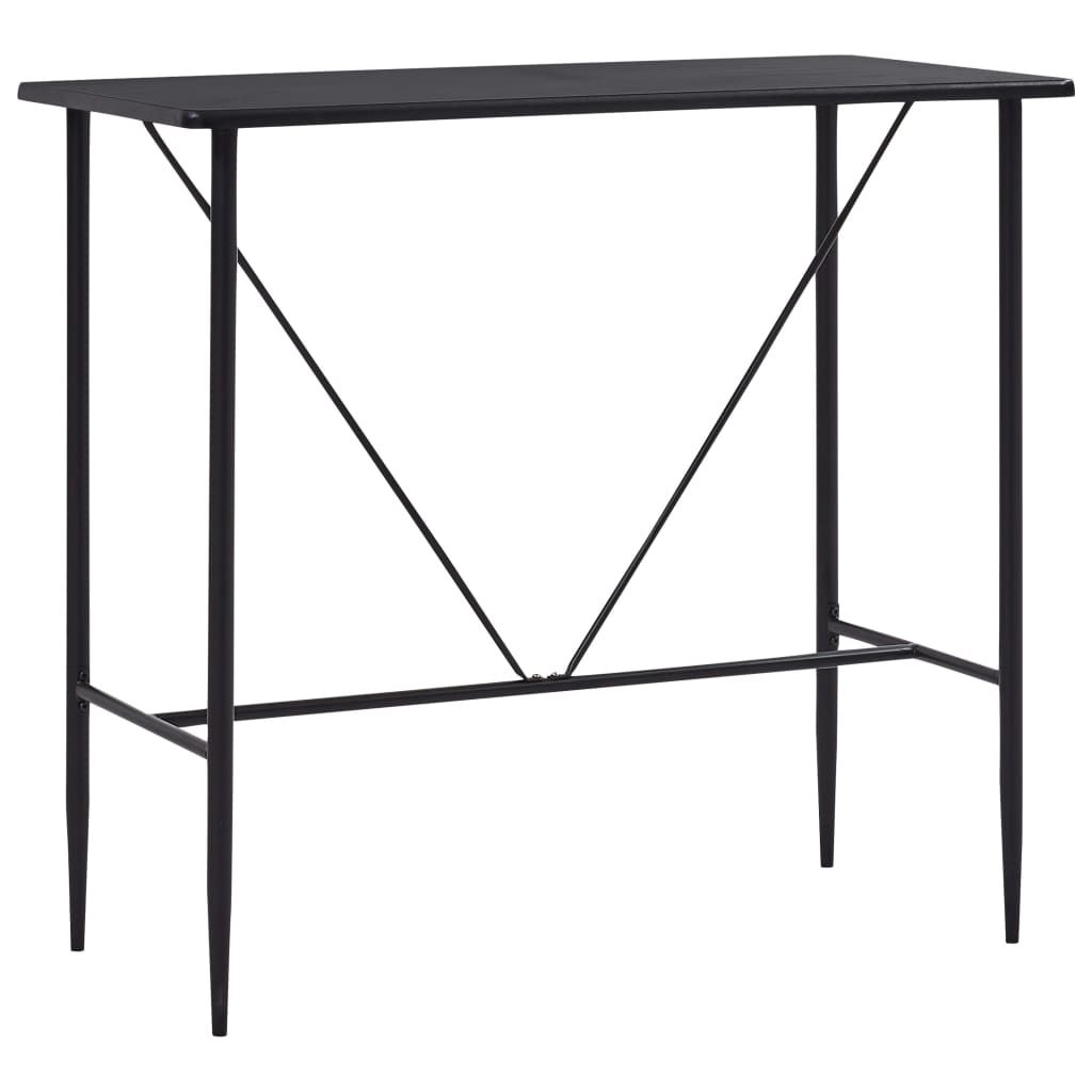 Set da Bar 5 pz in Tessuto Nero vidaXL