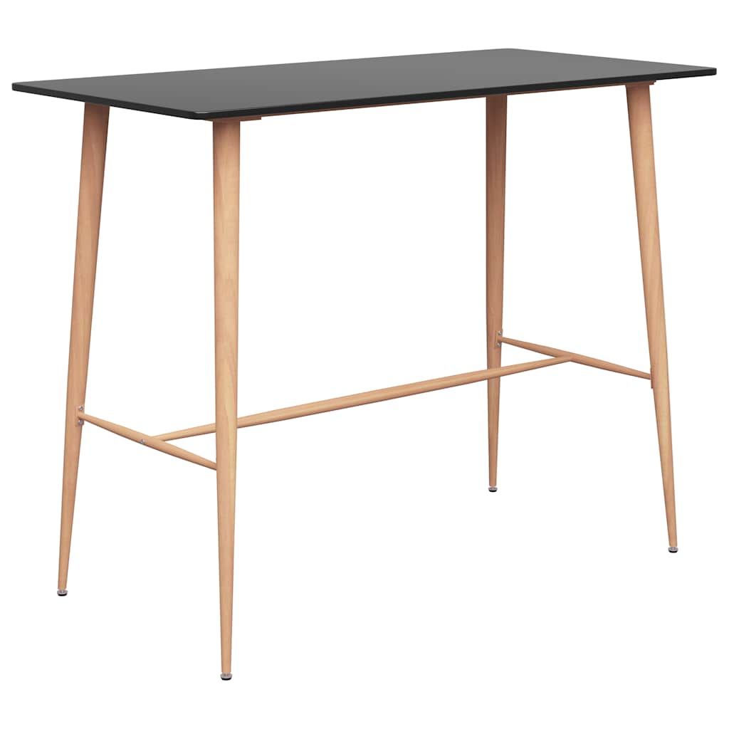 Set da Bar 7 pz Nero vidaXL