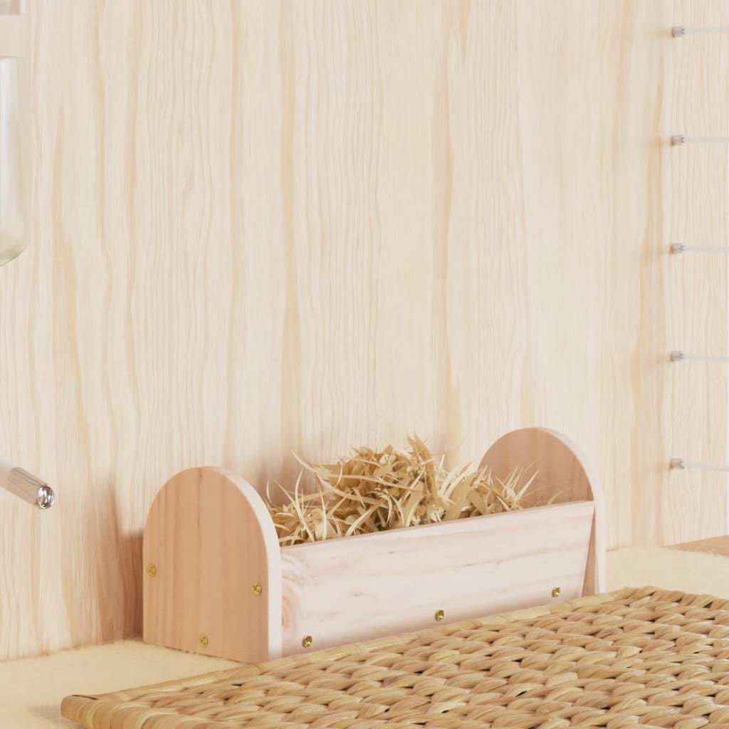 Mangiatoia per Conigli 28x10x10 cm in Legno Massello di Abete vidaXL