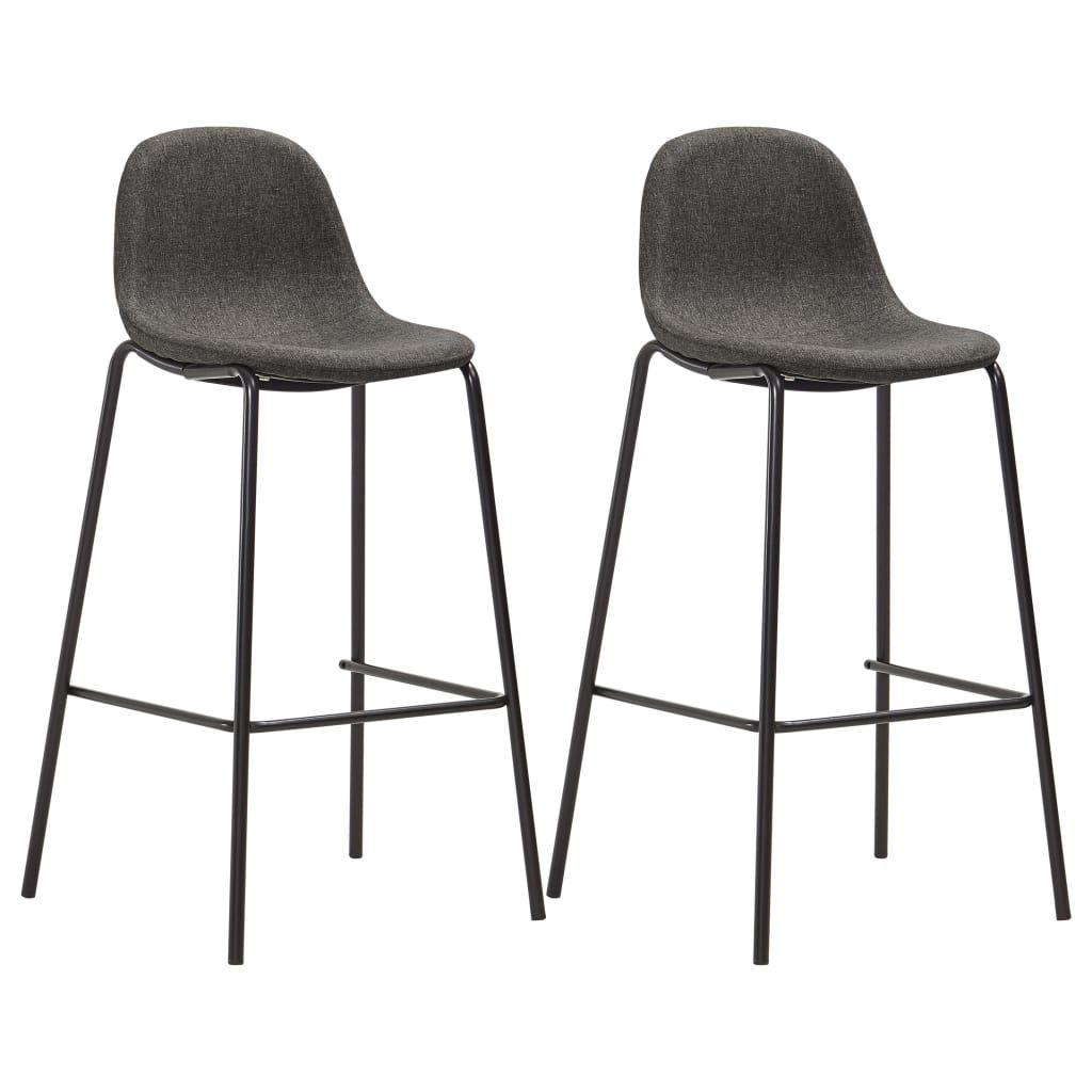 Set da Bar 3 pz in Tessuto Grigio Scuro vidaXL