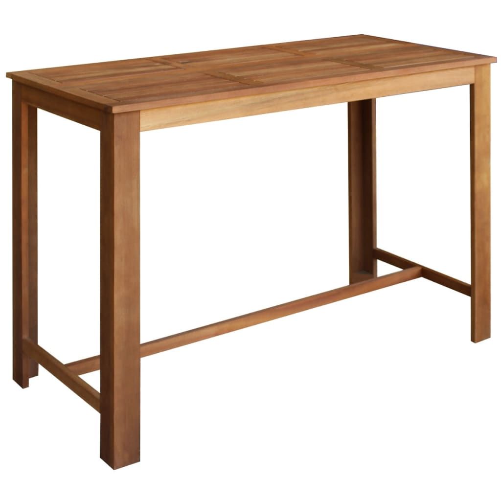 Tavolo e Sedie da Bar Set 7 pz in Legno di Acacia Massello vidaXL