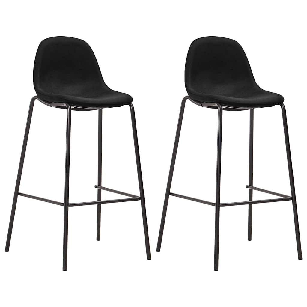Set da Bar 3 pz in Tessuto Nero vidaXL