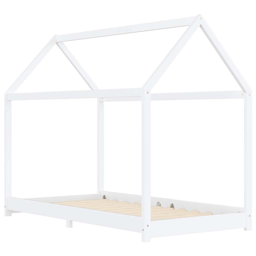 Giroletto per Bambini Bianco in Massello di Pino 90x200 cm vidaXL