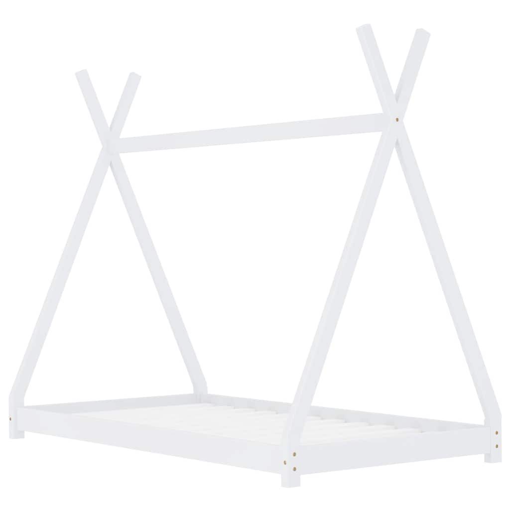 Giroletto per Bambini Bianco in Massello di Pino 70x140 cm vidaXL