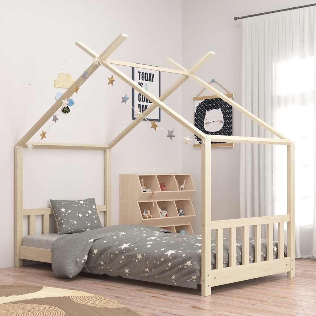 Giroletto per Bambini in Legno Massello di Pino 70x140 cm vidaXL