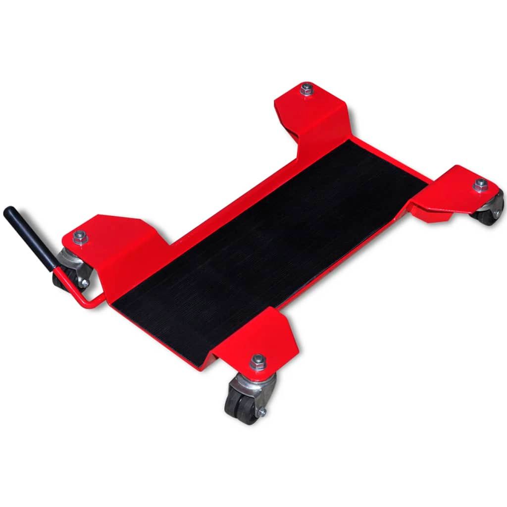 Carrello Sposta Moto Rosso vidaXL