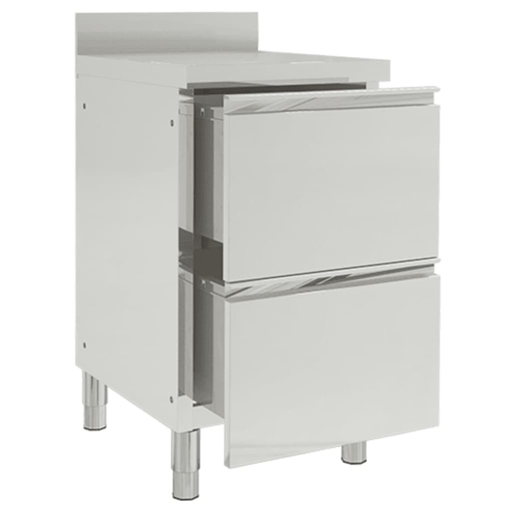 Mobiletto da cucina commerciale con 2 cassetti 50x60x96 cm vidaXL