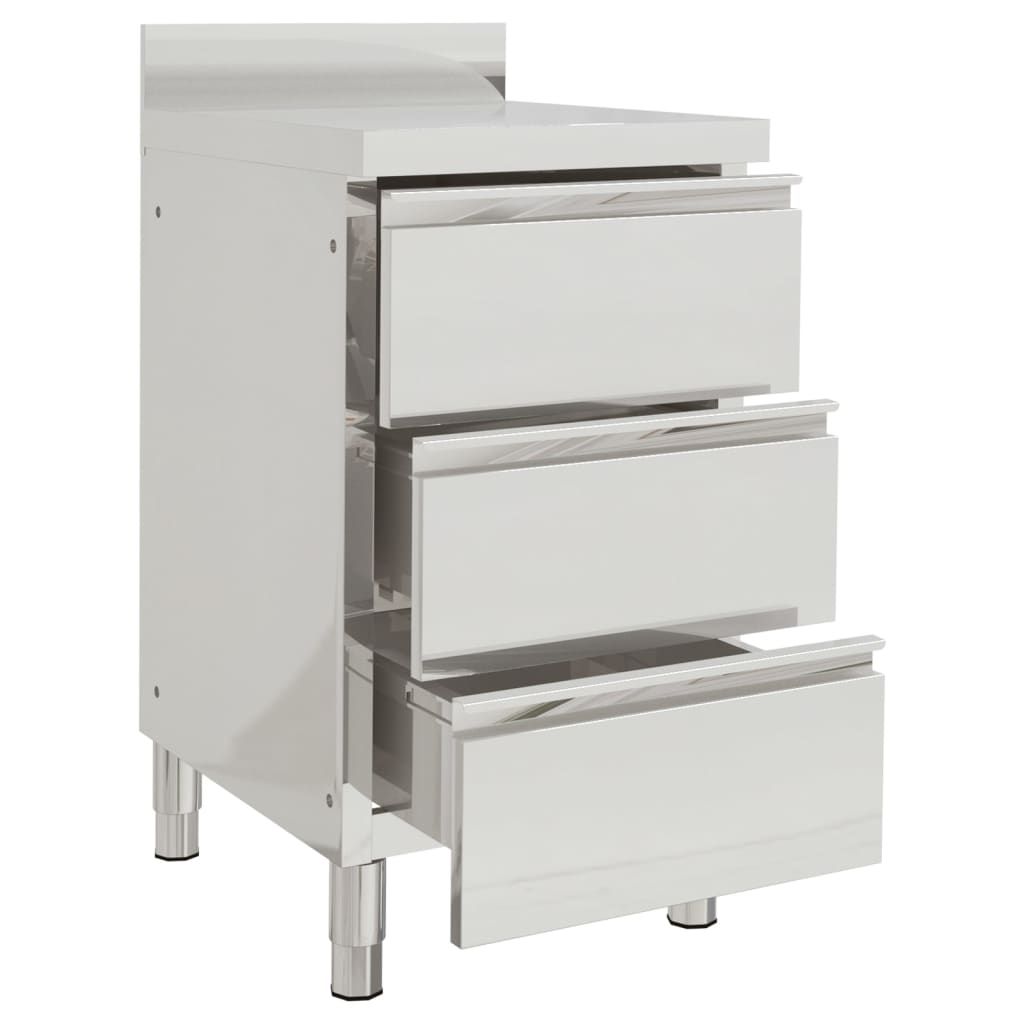 Mobiletto da cucina commerciale con 3 cassetti 50x60x96 cm vidaXL