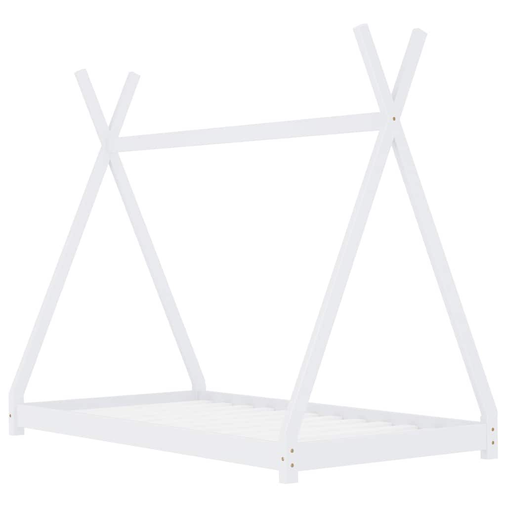 Giroletto per Bambini Bianco in Massello di Pino 90x200 cm vidaXL