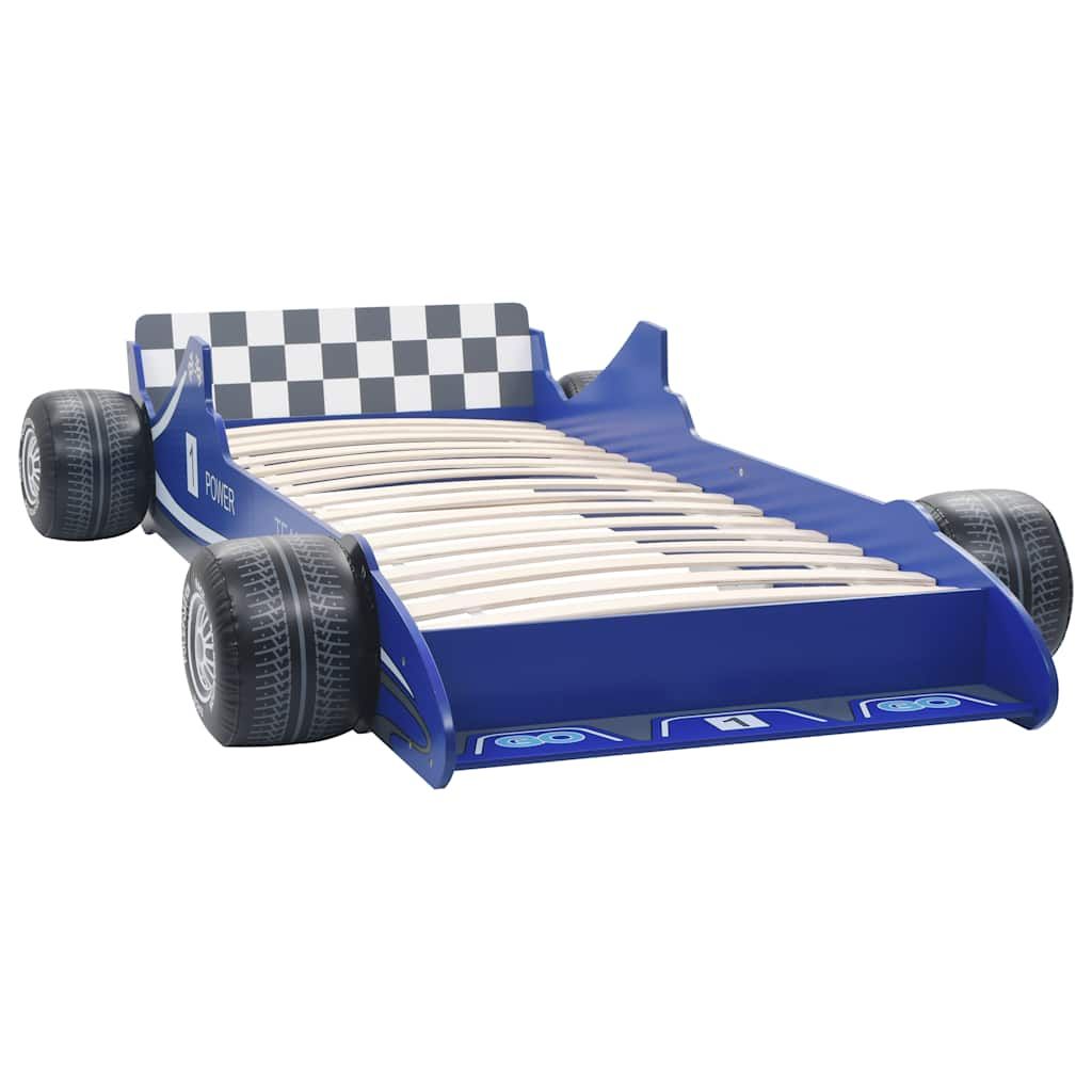 Letto Bambini ad Auto da Corsa 90x200 cm Blu vidaXL