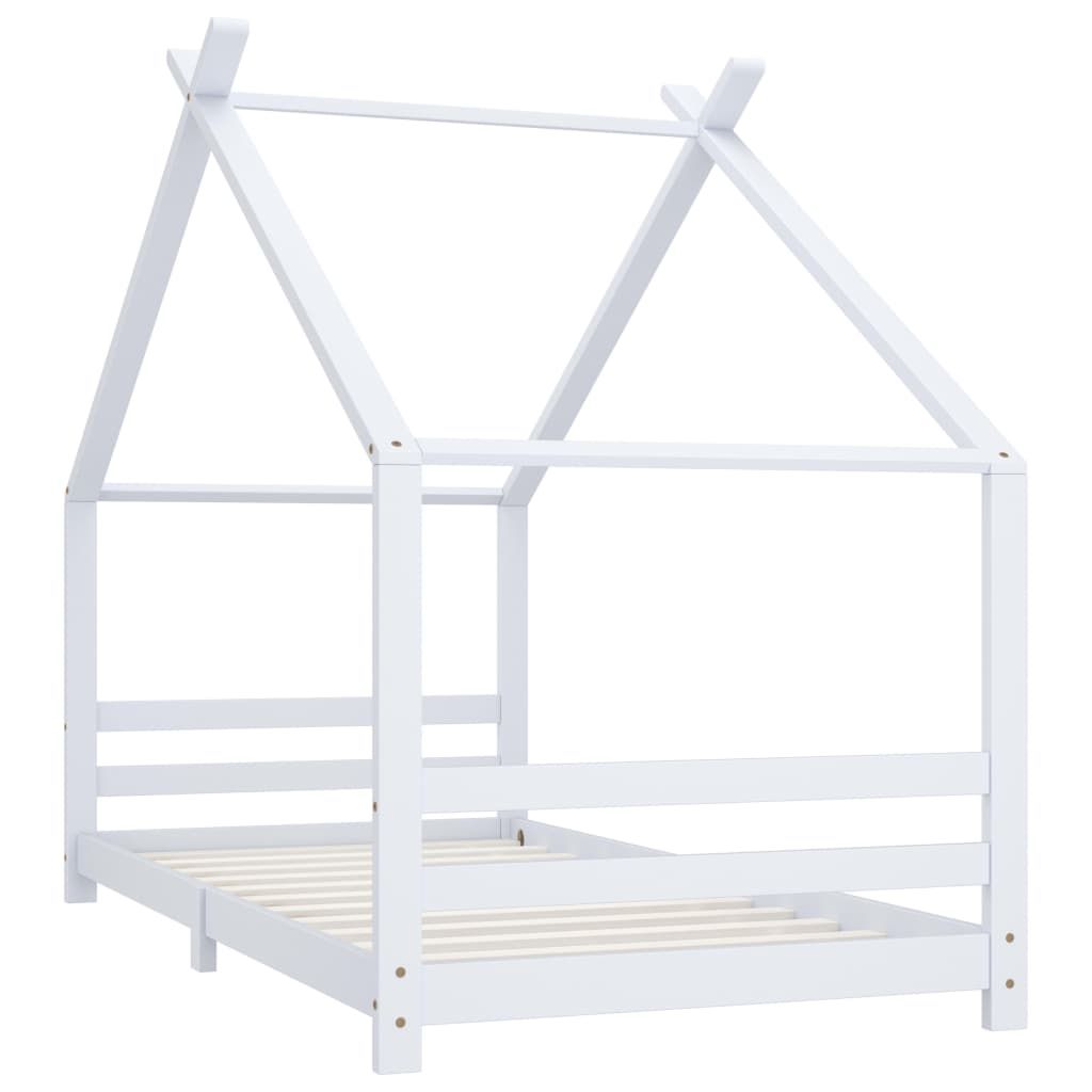 Giroletto per Bambini Bianco in Massello di Pino 90x200 cm vidaXL