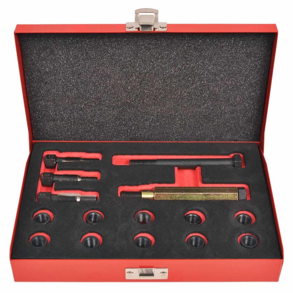 15 Pz Kit Riparazione Filetto Candela Incandescenza M10x1,0 mm vidaXL