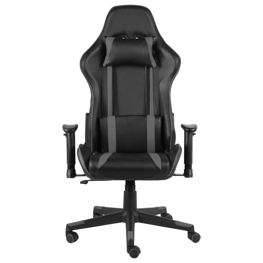 Sedia da Gaming Girevole Grigia in PVC vidaXL